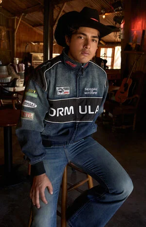x Pacsun Austin Grand Prix Pole Position Denim Jacket image number 1