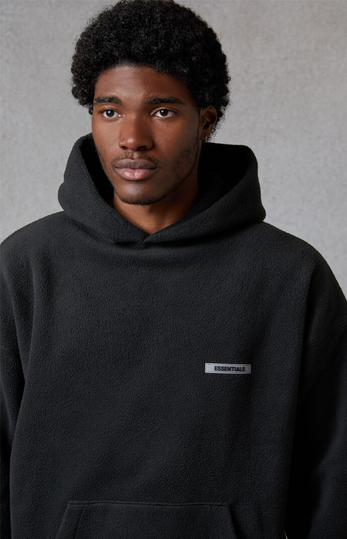 Fear Of God - FOG Essentials Black Polar Fleece Hoodie | PacSun