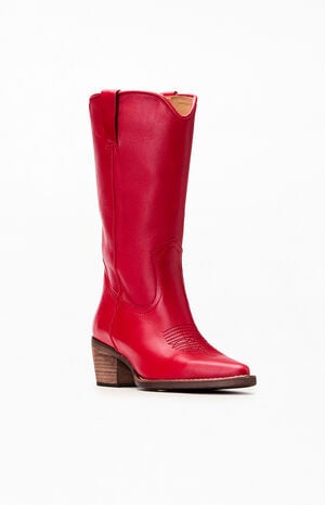 Women's Albany Leather Cowboy Boots image number 6