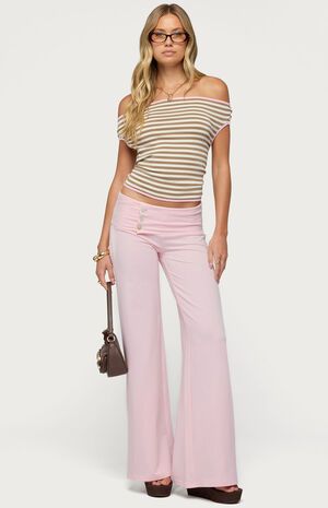 Zory Striped Off-The-Shoulder Top image number 5