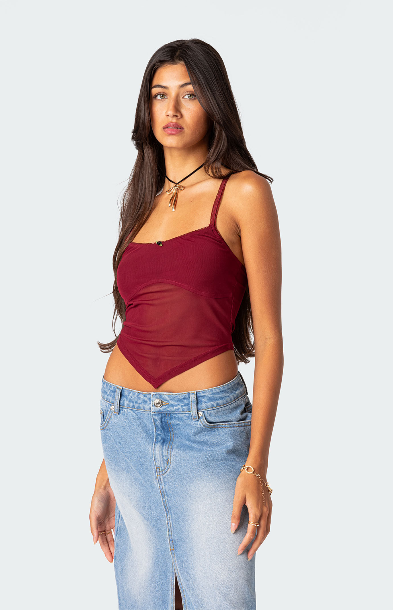 Edikted Cressida Sheer Mesh Tank Top PacSun