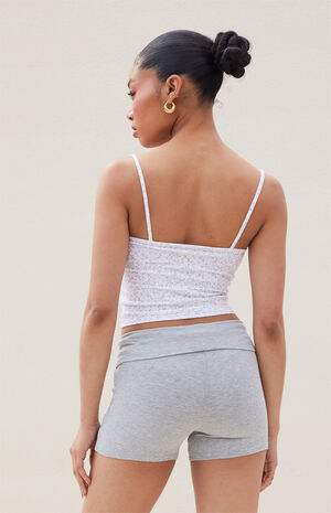 Fold-Over Knit Biker Shorts image number 3