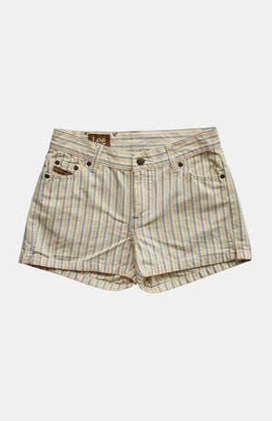 2000s Striped Y2K Lee Low Rise Shorts image number 1