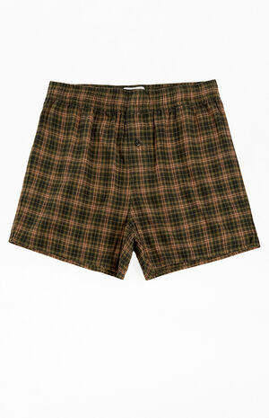 Green Plaid Boxer Shorts image number 1