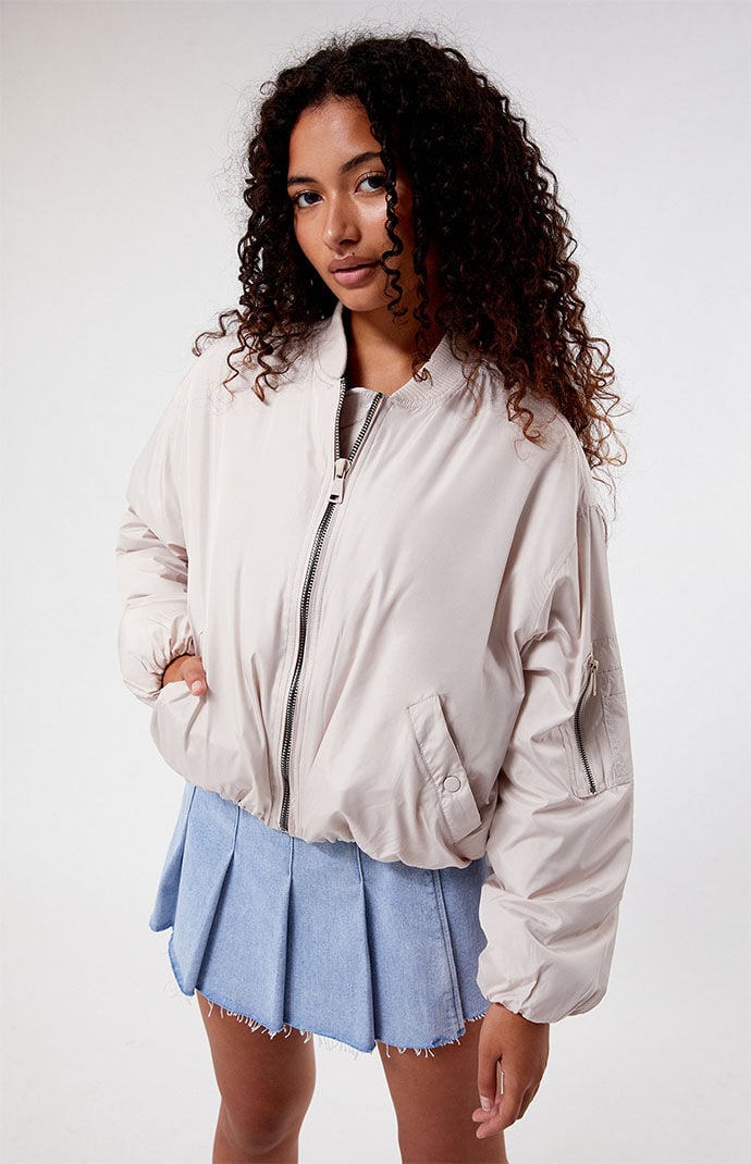 Pacsun denim discount bomber jacket