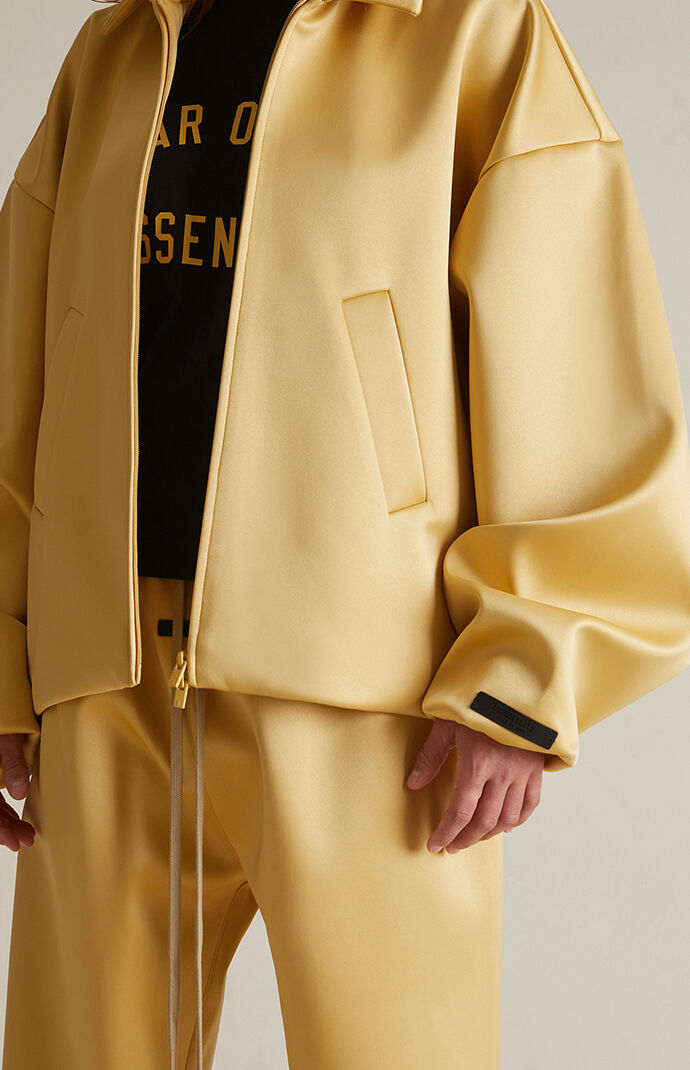 【FOG Essentials】 Women's Amber Satin Bomber Jacket Fear of God Essentials Women's Amber Satin Bomber Jacket