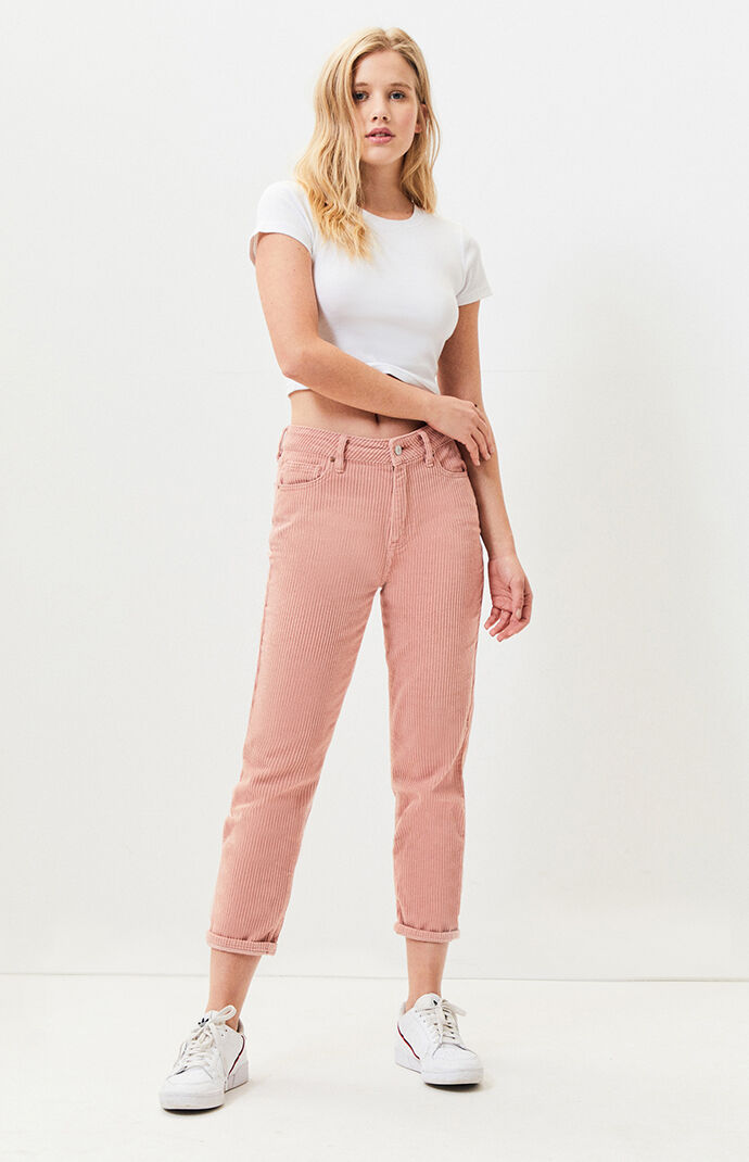 pink corduroy jeans