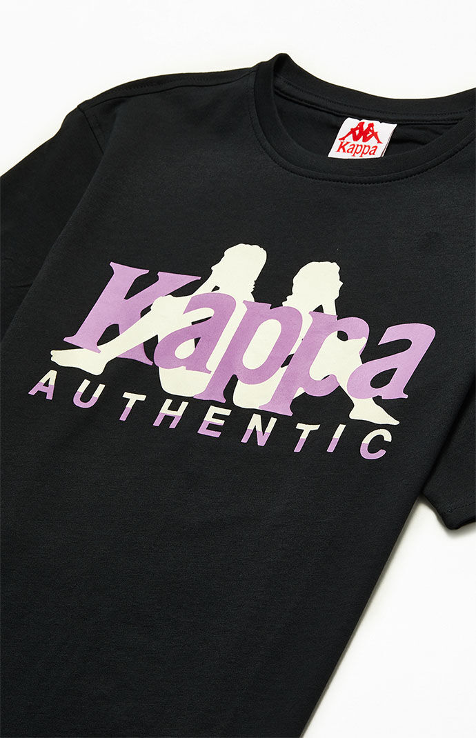 Black and clearance purple kappa shirt