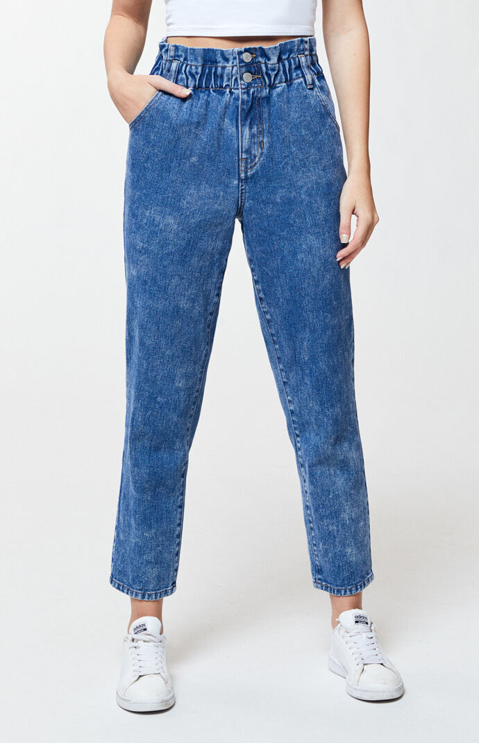 paperbag waist mom jeans