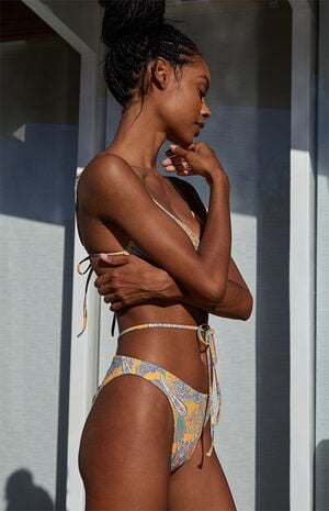 Eco Paisley Diana Tie Up High Cut Bikini Bottom image number 3