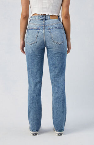 Stretch Medium Indigo Dad Jeans image number 4