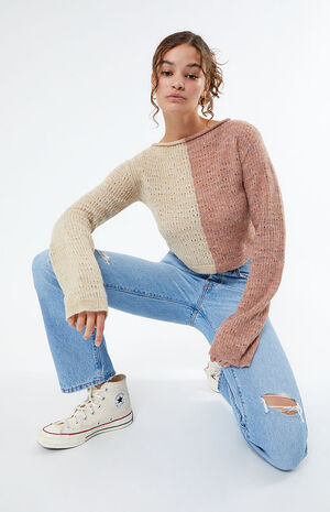Pointelle Knit Sweater image number 3