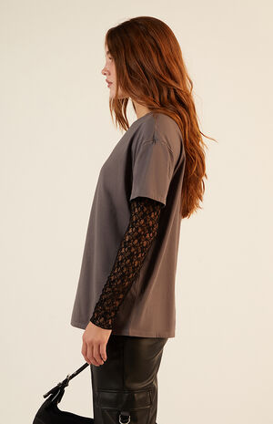 Lace Layered Long Sleeve T-Shirt image number 2