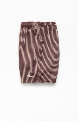Bailey Brown Pinstripe 5" Swim Trunks image number 3