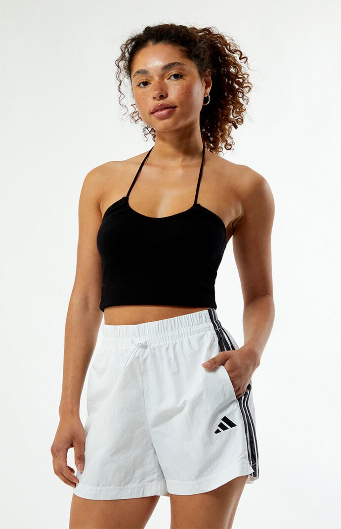 adidas White 3-Stripes Woven Shorts | PacSun