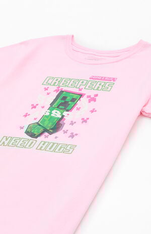 Kids Minecraft Creeper Flowers T-Shirt image number 2