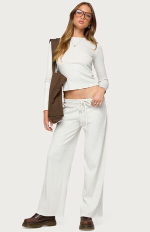 Cicilia Straight Leg Ribbed Pants image number 5