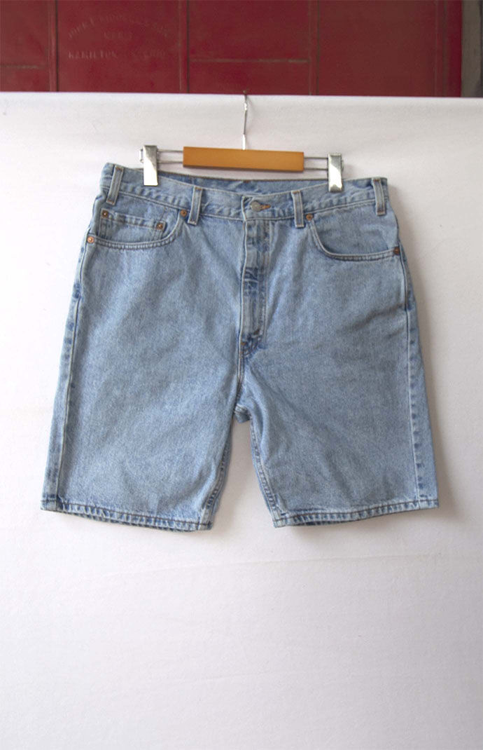 Upcycled Levi s 505 Light Blue Denim Shorts