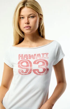 Hawaii 93 Off-The-Shoulder T-Shirt image number 5