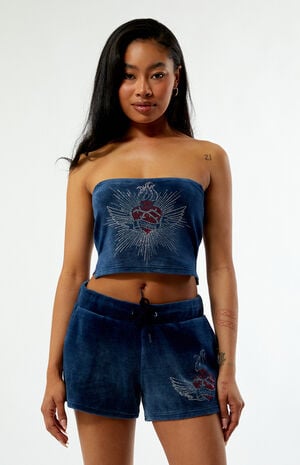 By PacSun Velour Tube Top image number 2