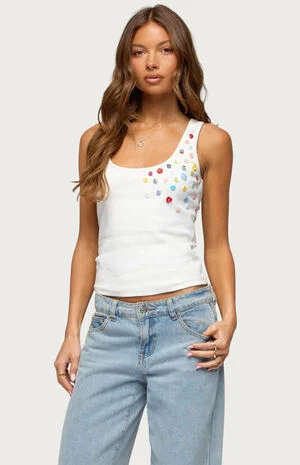 Natash Button Tank Top image number 1
