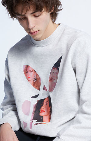 Playboy By PacSun Triad Crew Neck Sweatshirt PacSun