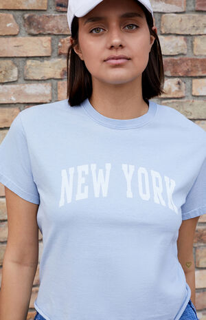 Light Blue Raw Hem New York T-Shirt image number 2