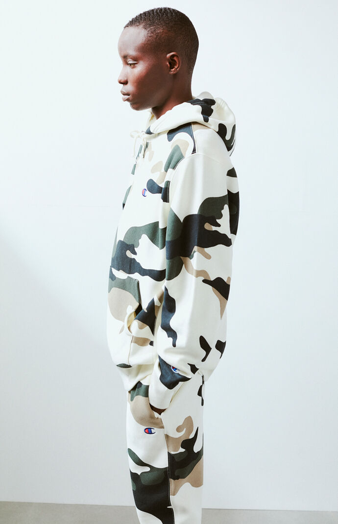 champion reverse weave camo hoodie