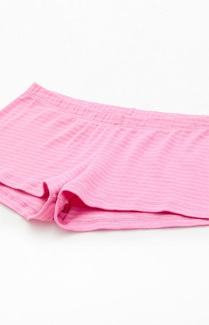 John Galt Pink Striped Boxer Boyshorts