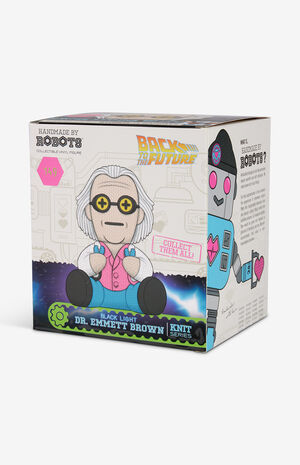Back to the Future Black Light Dr. Emmett Brown 149 Knit Series Vinyl Figure image number 7