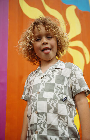 Kids Clara Palm Camp Shirt image number 3