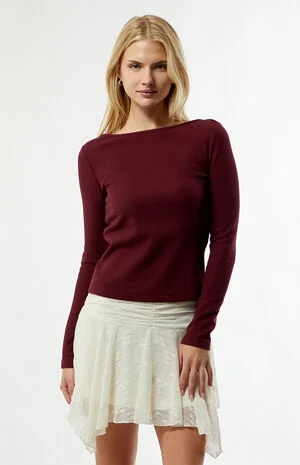 Jodi Long Sleeve Waffle Knit Top image number 2