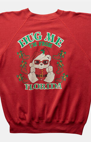 '80s Hug Me I'm From Florida Crew Neck Sweatshirt image number 3