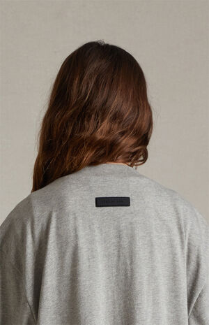 Essentials Light Heather Grey 3/4 Sleeve T-Shirt Dress image number 5