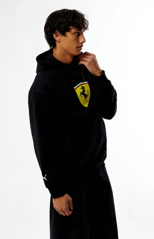 Black Ferrari Shield Hoodie image number 3