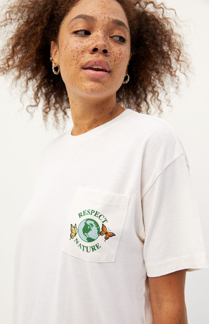 Respect Globe Butterfly Recycled T-Shirt
