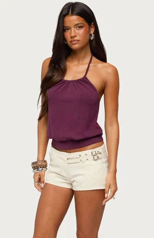 Bondi Cinched Waist Halter Top image number 2