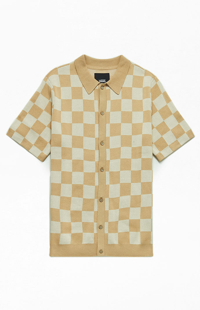 Vans checkerboard button up shirt sales