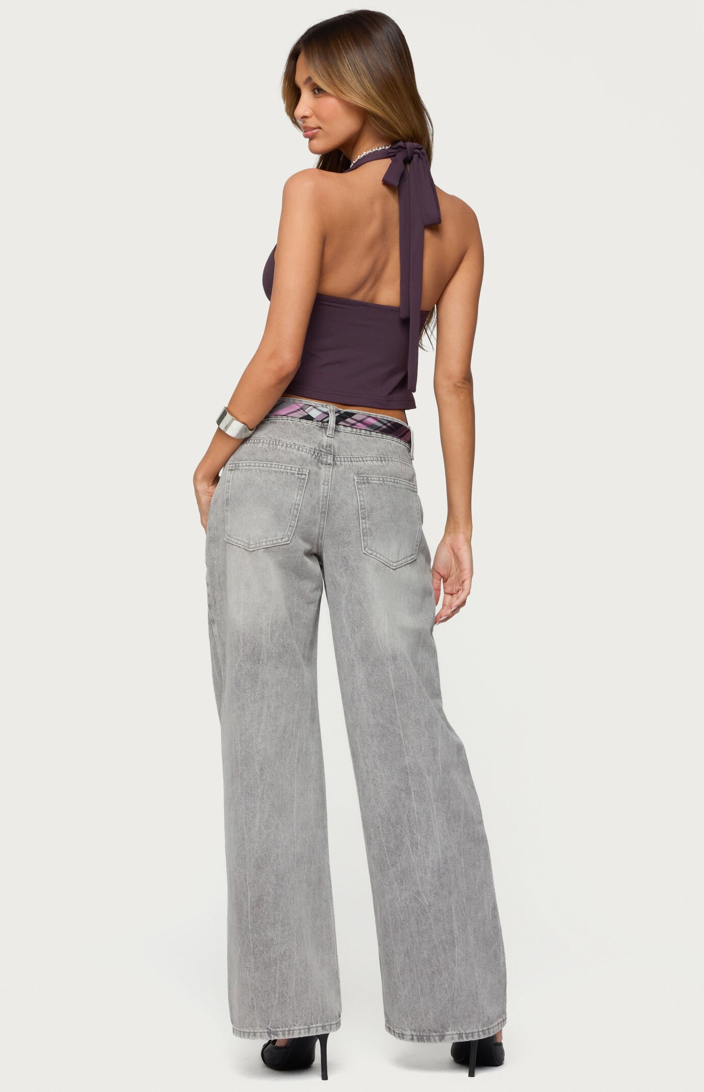 Edikted Prima Twisted Split Front Halter Top