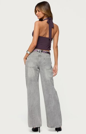 Prima Twisted Split Front Halter Top image number 4