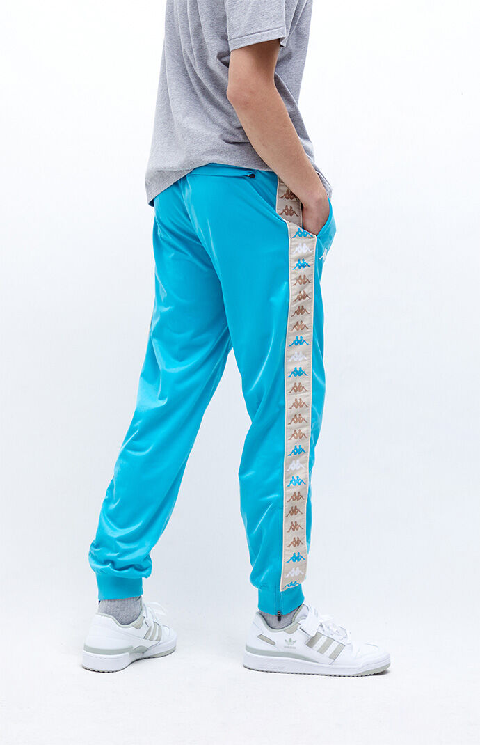 Baby blue kappa track pants best sale