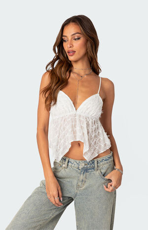 Flutter Frilled Tie Back Top image number 3
