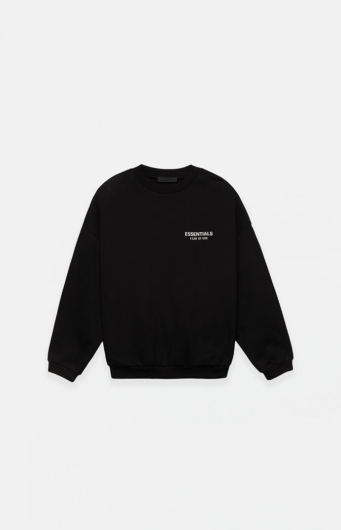 【関税&送料込】Fear Of God Fleece Crewneck Fleece Crewneck - Black | ESSENTIALS | Fear of God