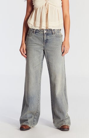 Eco Dark Indigo Low Rise Baggy Jeans