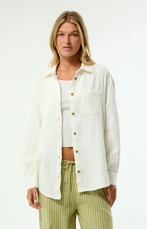 Wanderer Solid Long Sleeve Oversized Shirt image number 1