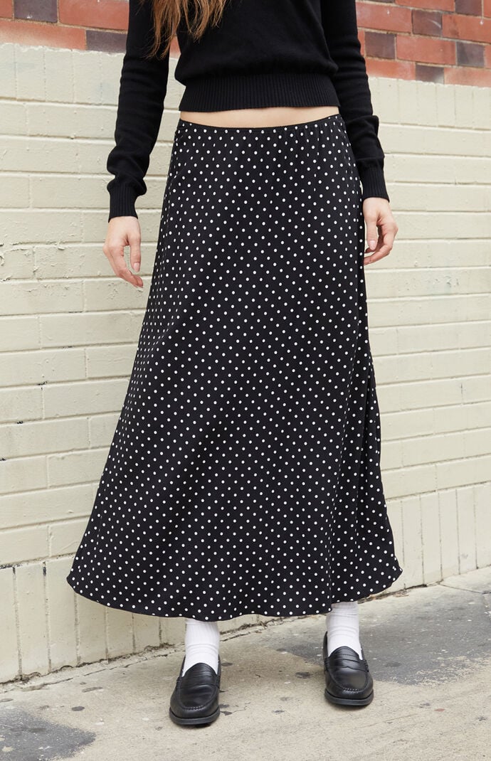 John Galt Polka Dot Midi Skirt