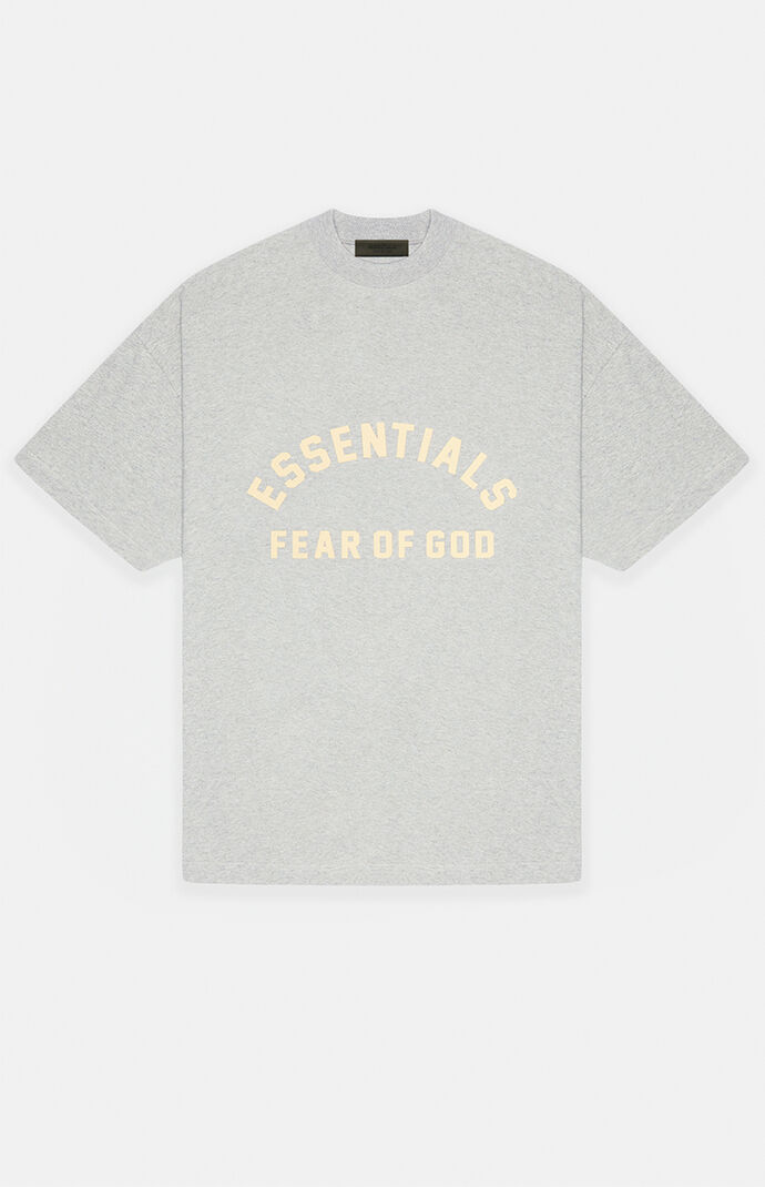 Fear of God Essentials Light Heather Grey Heavy T-Shirt | PacSun