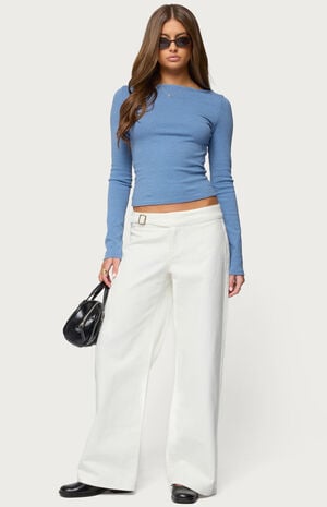 Loria Striped Boat Neck Top image number 5