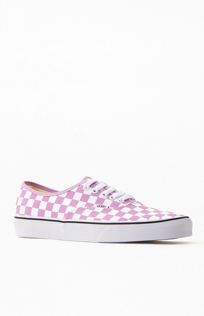 purple checkered vans