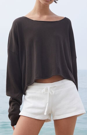 Brown Cameron Cropped Sweater image number 2